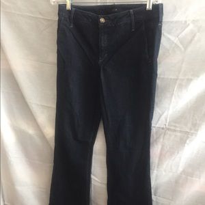 Joe’s dark blue jeans